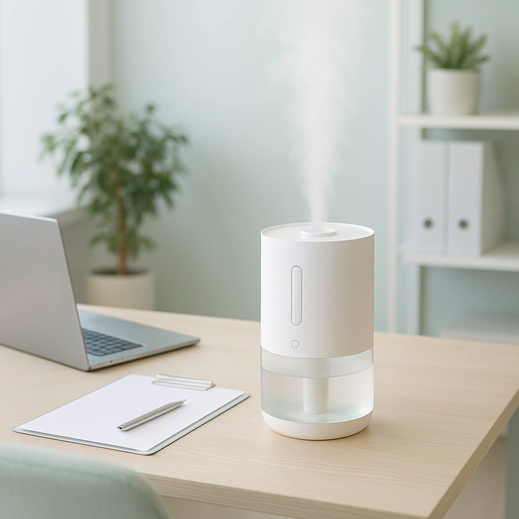 Desk Safety desktop humidifier office scene