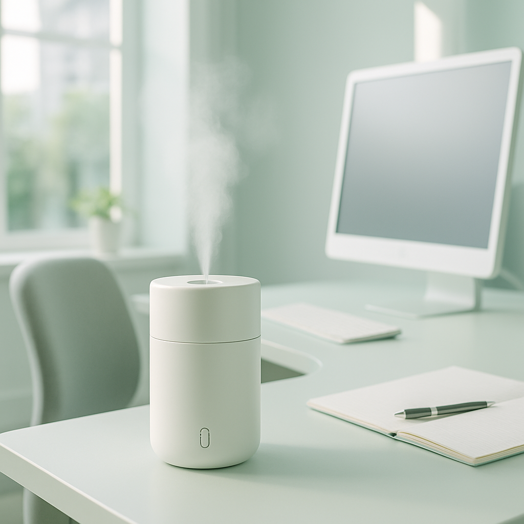 Mist Control desktop humidifier office scene