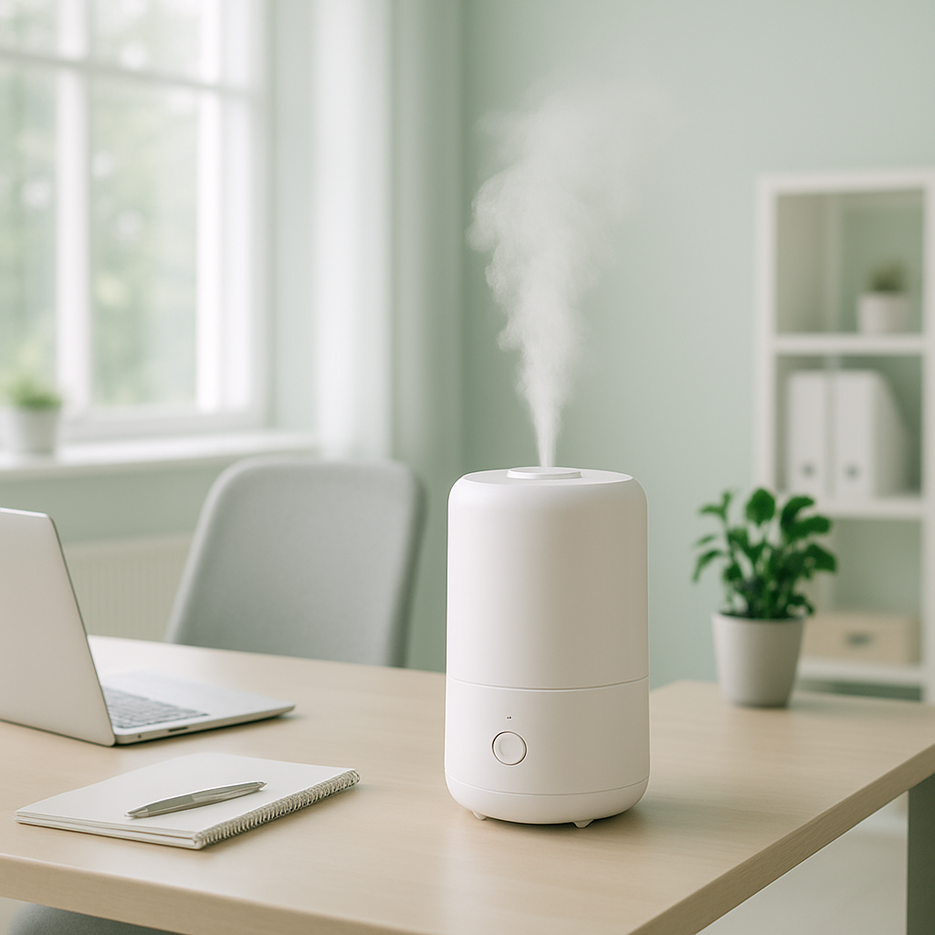 Office Placement desktop humidifier office scene